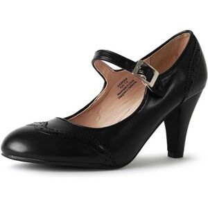 Oxford Pumps - Cute Low Kitten Heels - Retro Round Toe Shoe